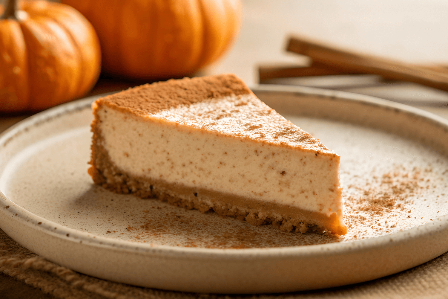 Dýňový cheesecake se skořicí